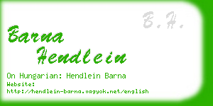barna hendlein business card